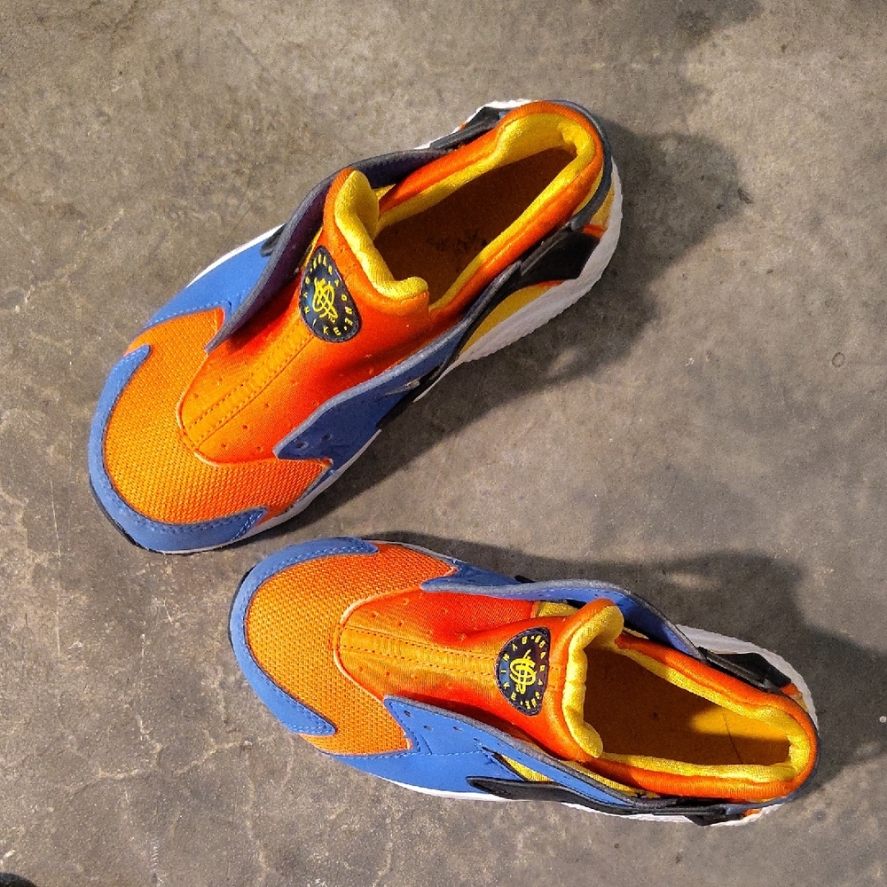 Nike Orange and Blue Sneakers with Dynamic Design